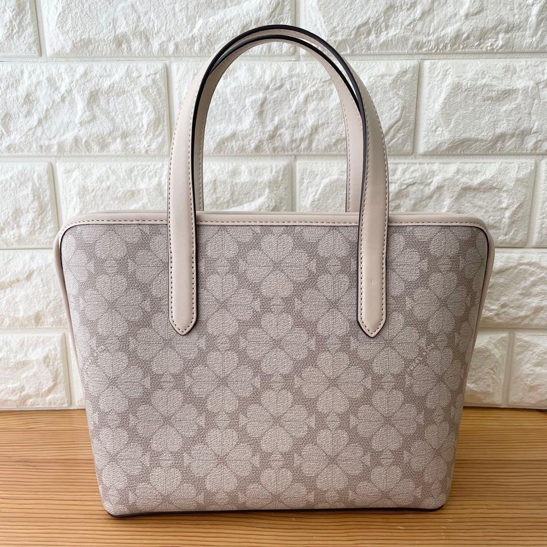 ケイトスペード　スペードフラワー　スモール　トートバッグ　ショルダー　ベージュ