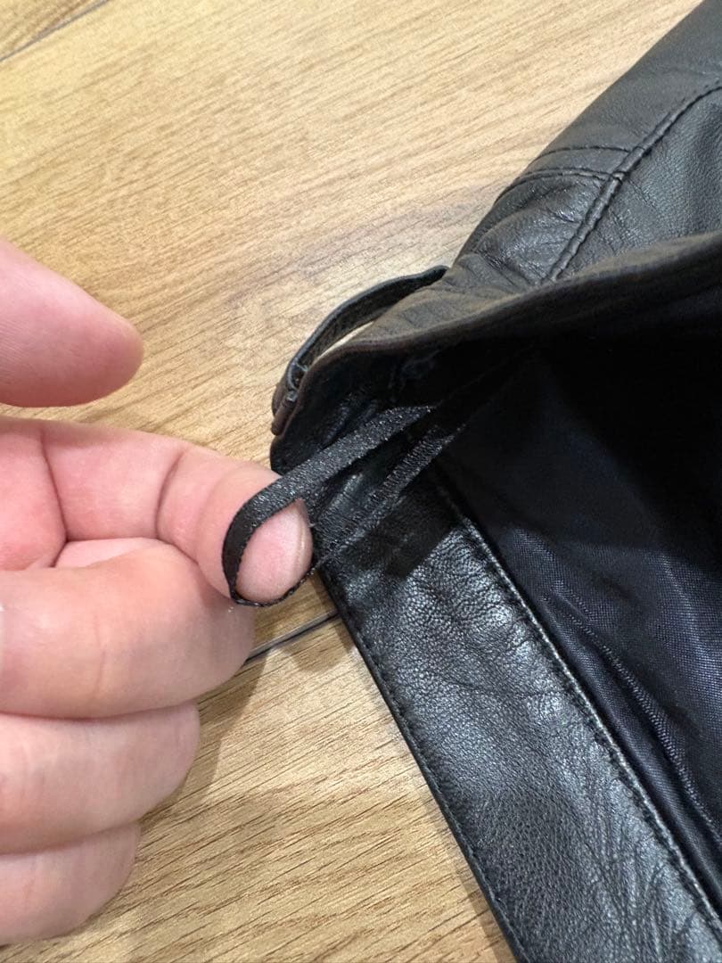 極美品☆BURBERRY BLACK LABEL ブラックレザーパンツ 79