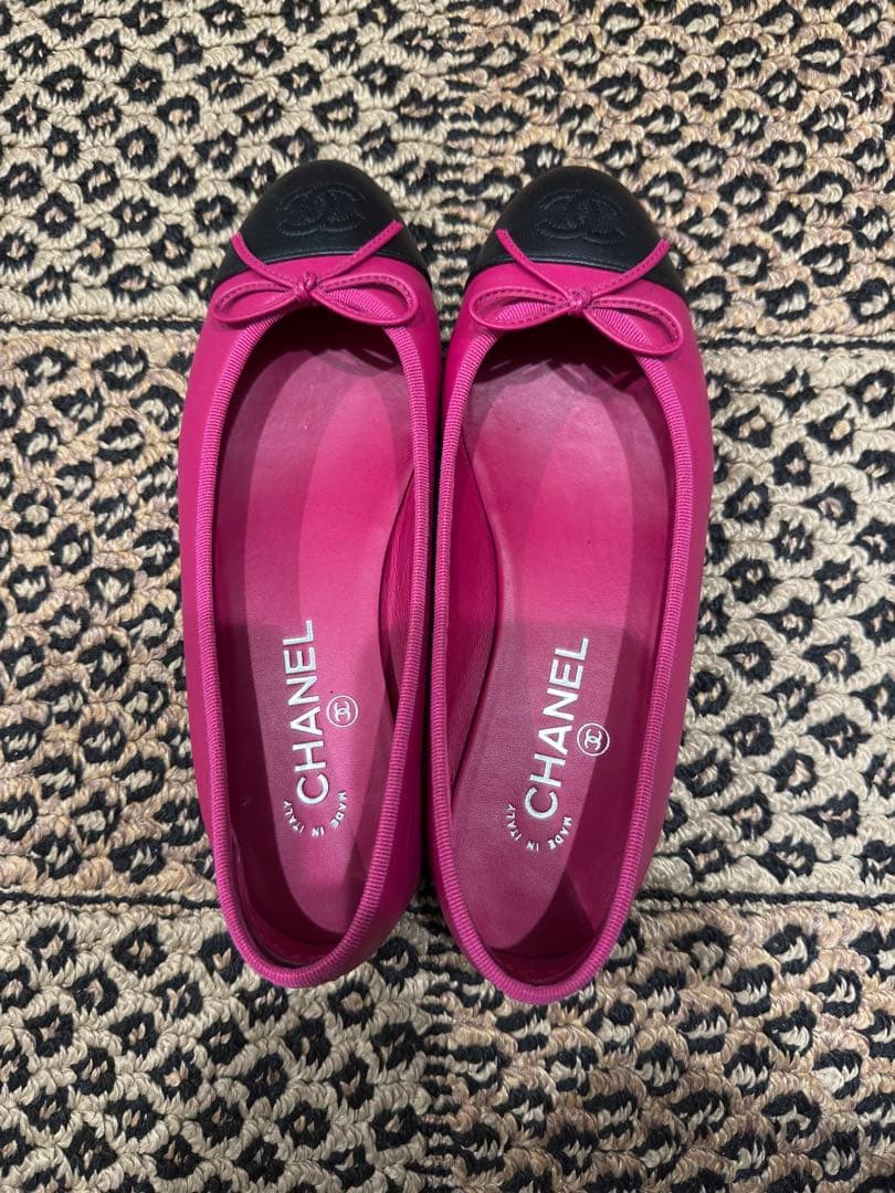 CHANEL ピンク バレエシューズ