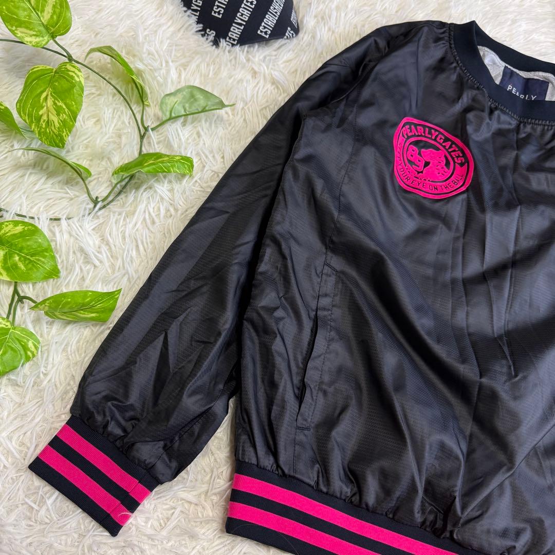 【パーリーゲイツ】美品 スニード ブラック ピンク 2サイズ レディース