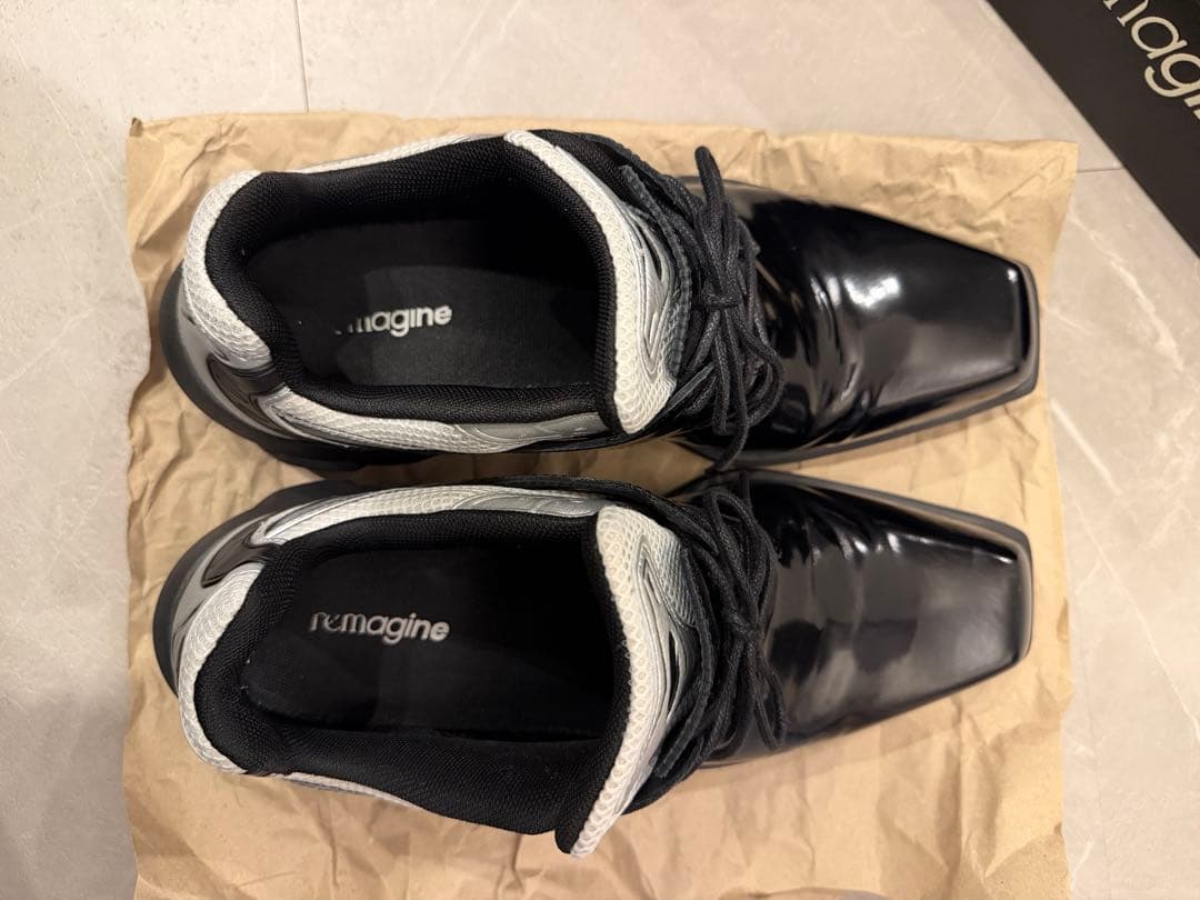 【remagine】スターティングブロックハイブリッドダービー　43 黒　革靴