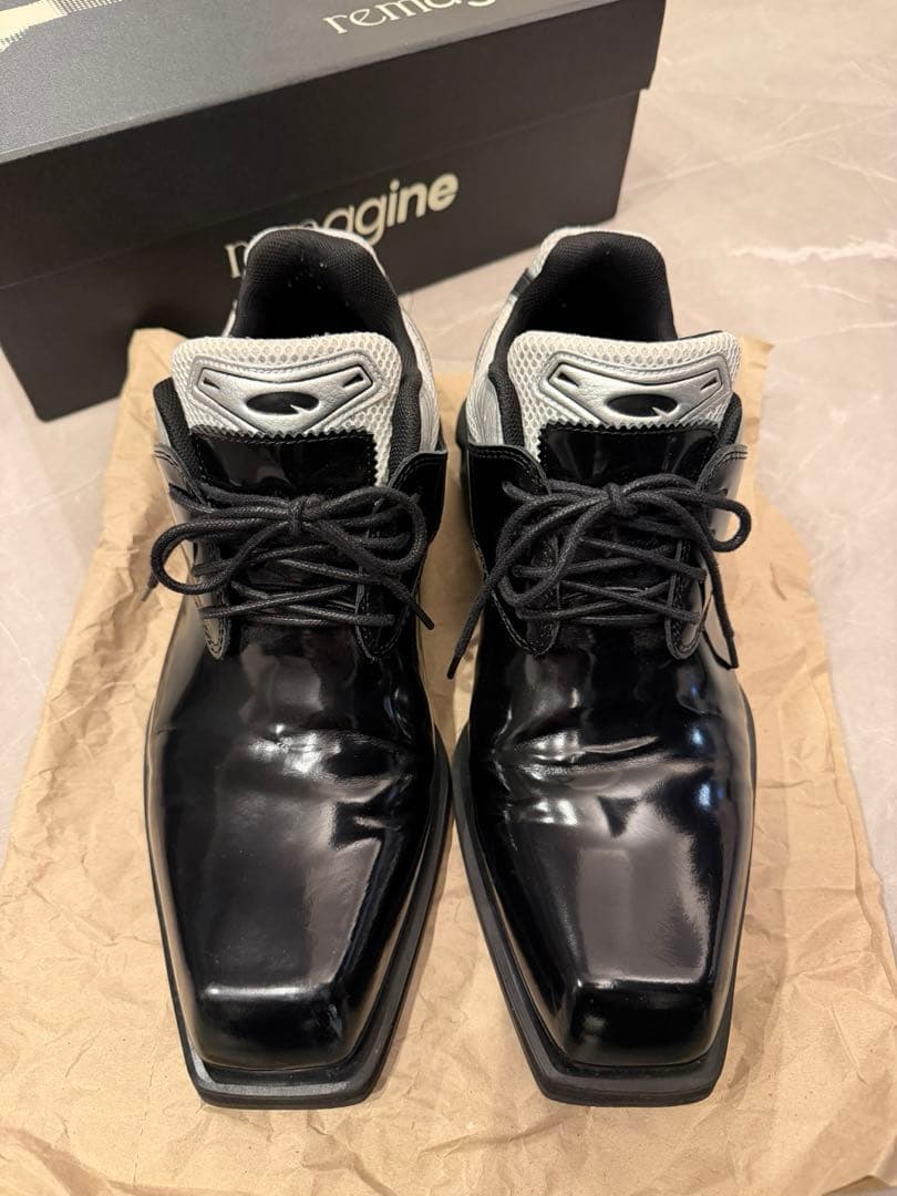 【remagine】スターティングブロックハイブリッドダービー　43 黒　革靴