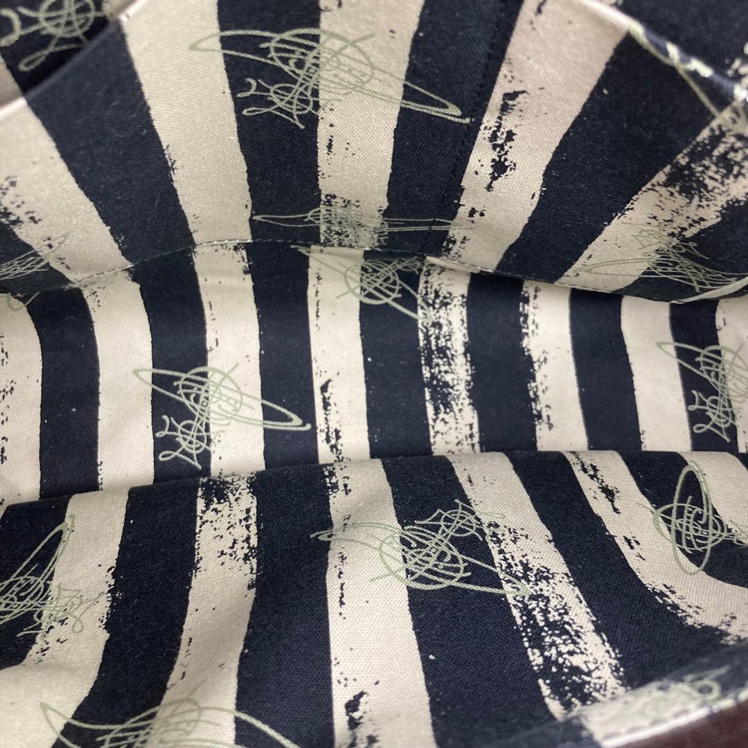 美品✨ヴィヴィアンウエストウッド トートバッグ エグゼクティブ2 銀オーブ　茶