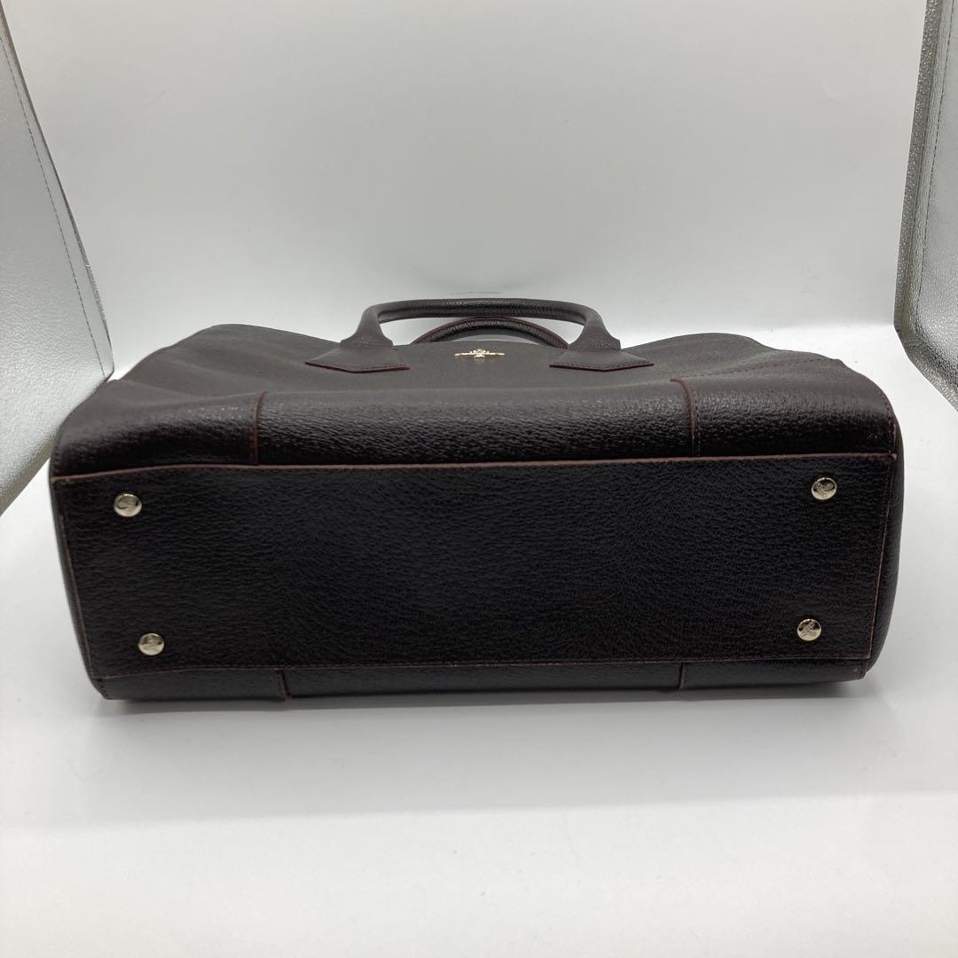 美品✨ヴィヴィアンウエストウッド トートバッグ エグゼクティブ2 銀オーブ　茶