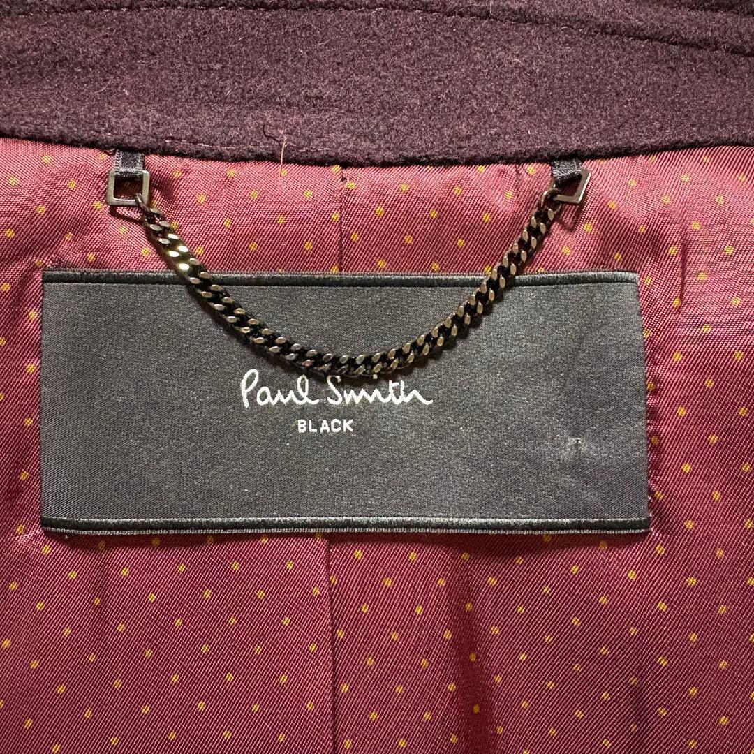 PaulSmith black ウールコート 23年モデル カシミヤ混 40
