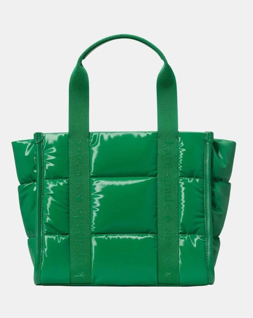 美品⭐︎ケイトスペード⭐︎キップ パフィースモールトートバッグ　グリーン 2way