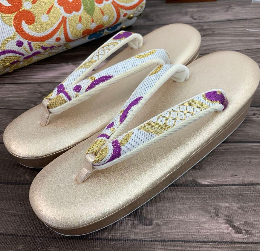 ☆1050✨振袖や訪問着などに✨有名ブランド 西陣織 草履バッグ 箱入り　L