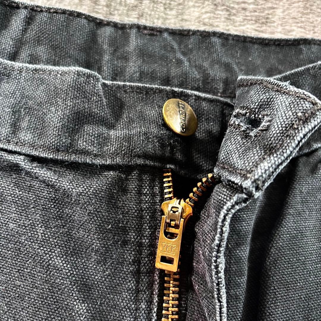 34×30 Carhartt 超レアフェードブラック 雰囲気抜群 ボロ 一点物