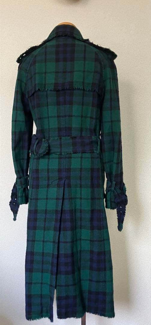 ジュンヤワタナベコムデギャルソンマンピンク ウールロングトレンチコート