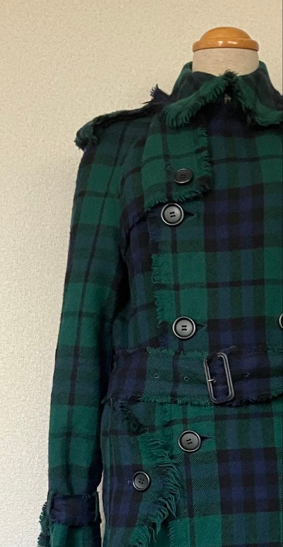 ジュンヤワタナベコムデギャルソンマンピンク ウールロングトレンチコート