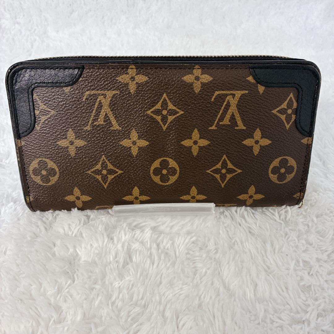 【美品・新型】ルイヴィトン モノグラム レティーロ ジッピーウォレット 黒