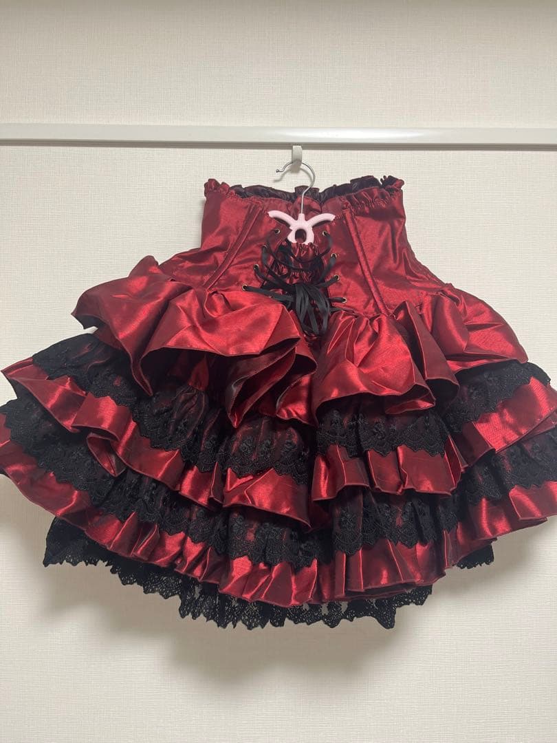 新品ATELIER PIERROT ミニコルセットスカート 赤　レッド