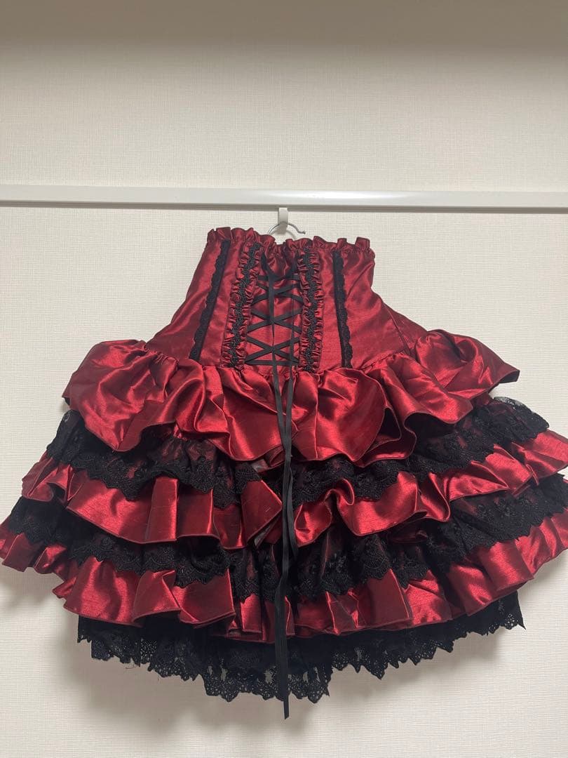 新品ATELIER PIERROT ミニコルセットスカート 赤　レッド