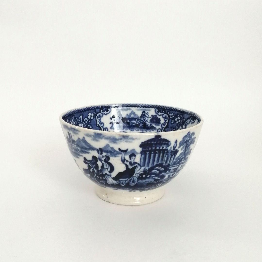 阿蘭陀焼 デルフト ペトルス・レグー窯 銅版転写 煎茶碗 アンティーク