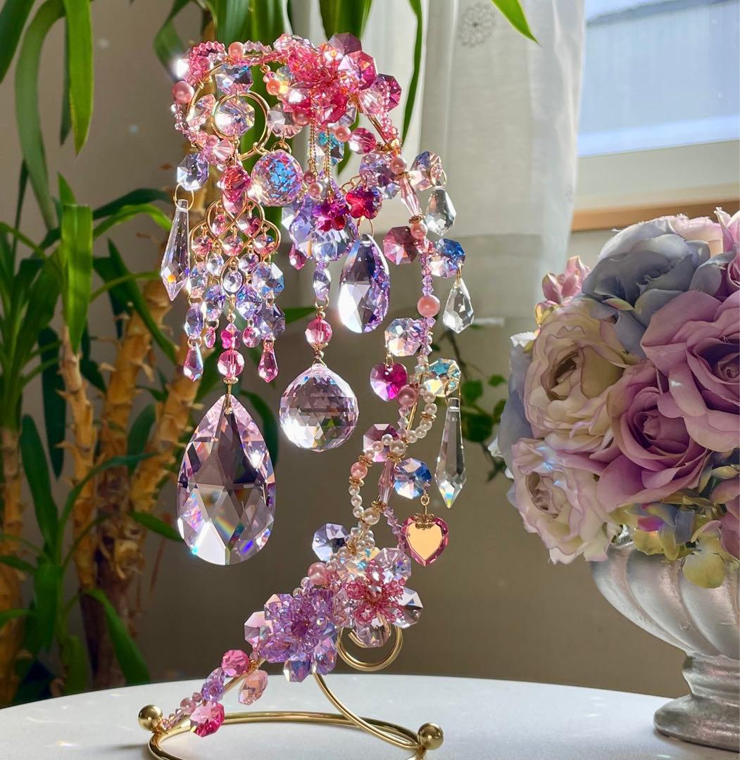 サンキャッチャー スワロフスキー ロザリン63mm