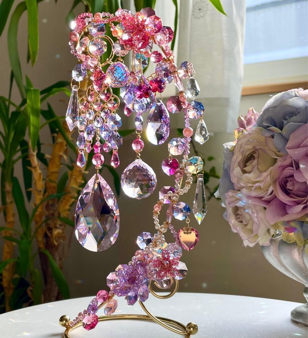 サンキャッチャー スワロフスキー ロザリン63mm