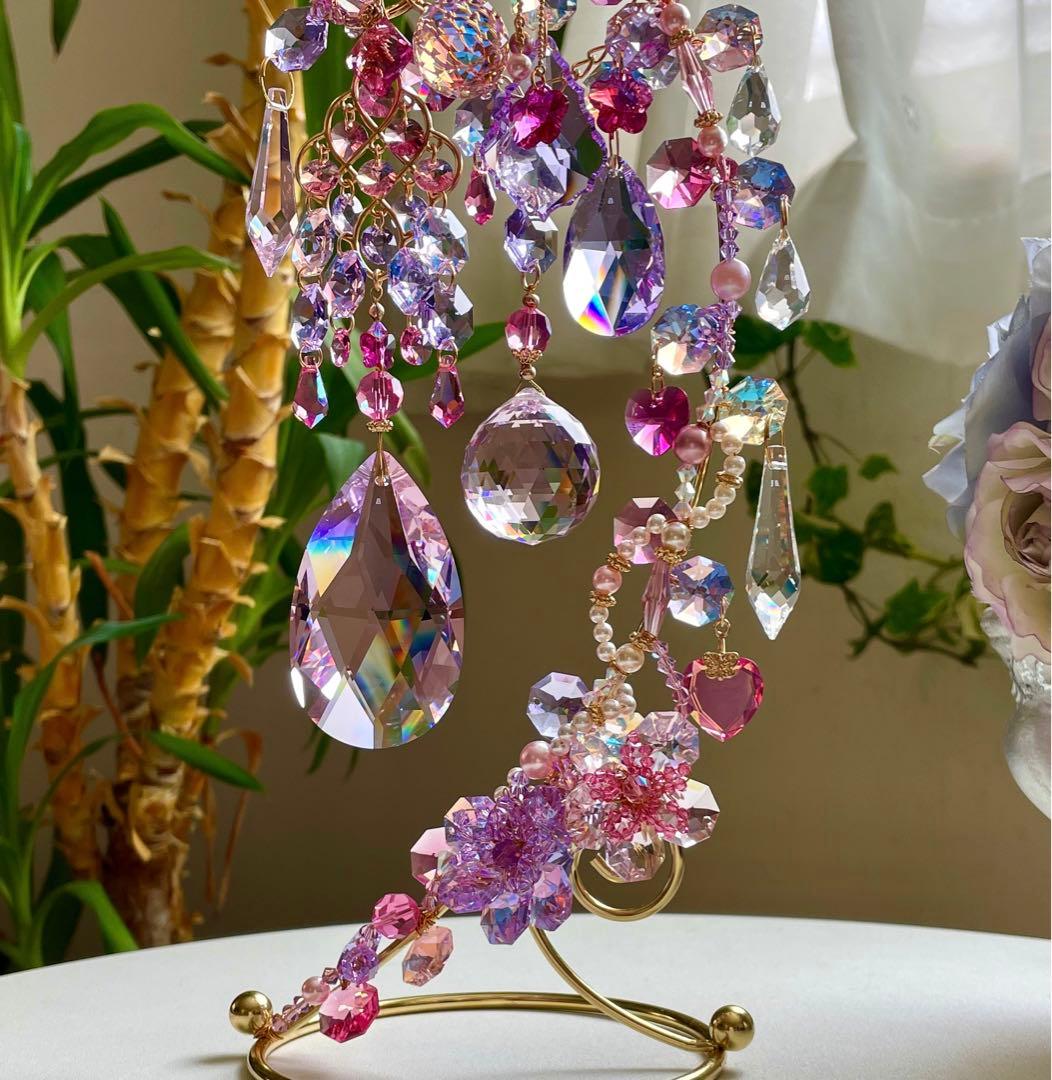 サンキャッチャー スワロフスキー ロザリン63mm