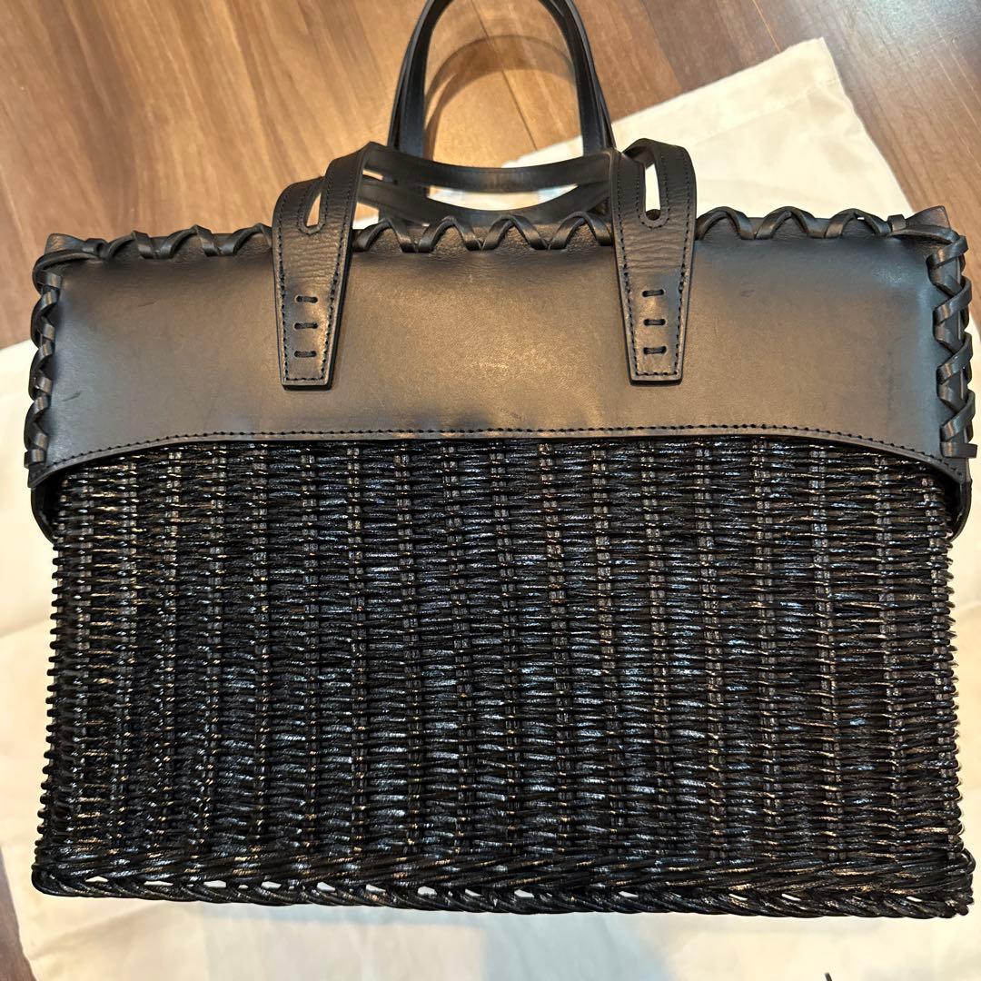 A VACATION ロンハーマン ブラック かごバッグ