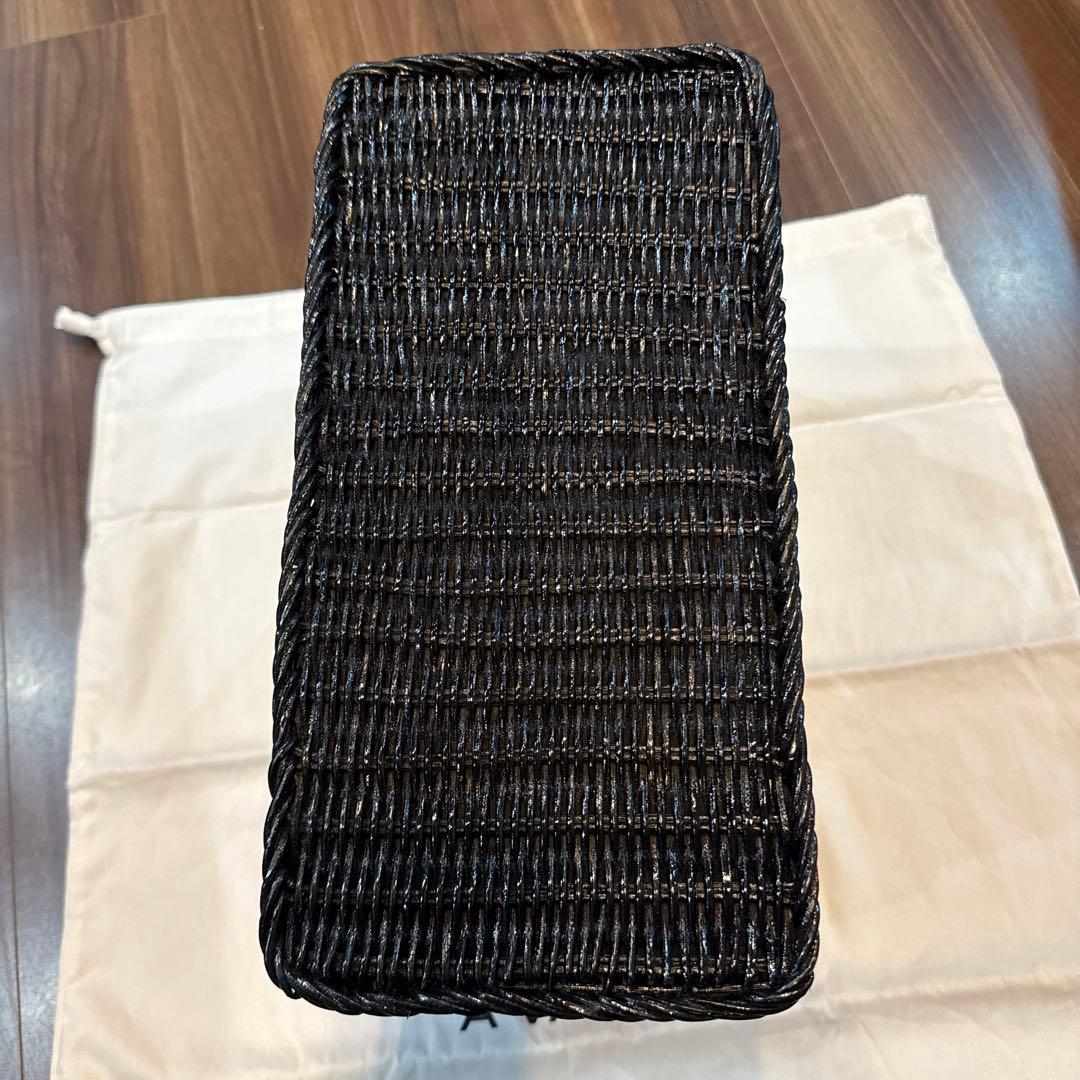 A VACATION ロンハーマン ブラック かごバッグ