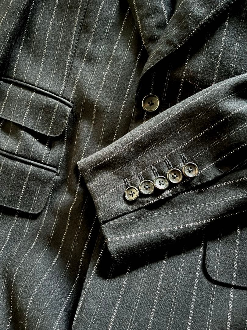 ジャケット・アウター GUCCI CHALK STRIPED SETUP BLACK 44R