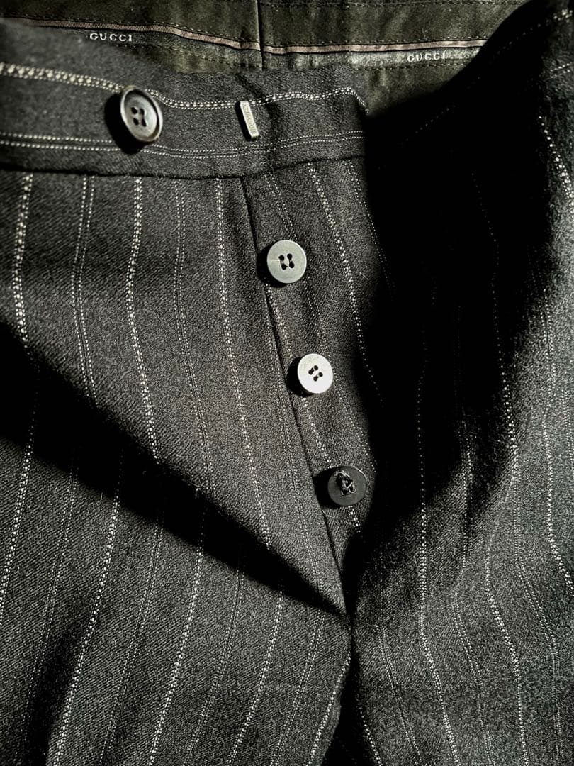 ジャケット・アウター GUCCI CHALK STRIPED SETUP BLACK 44R