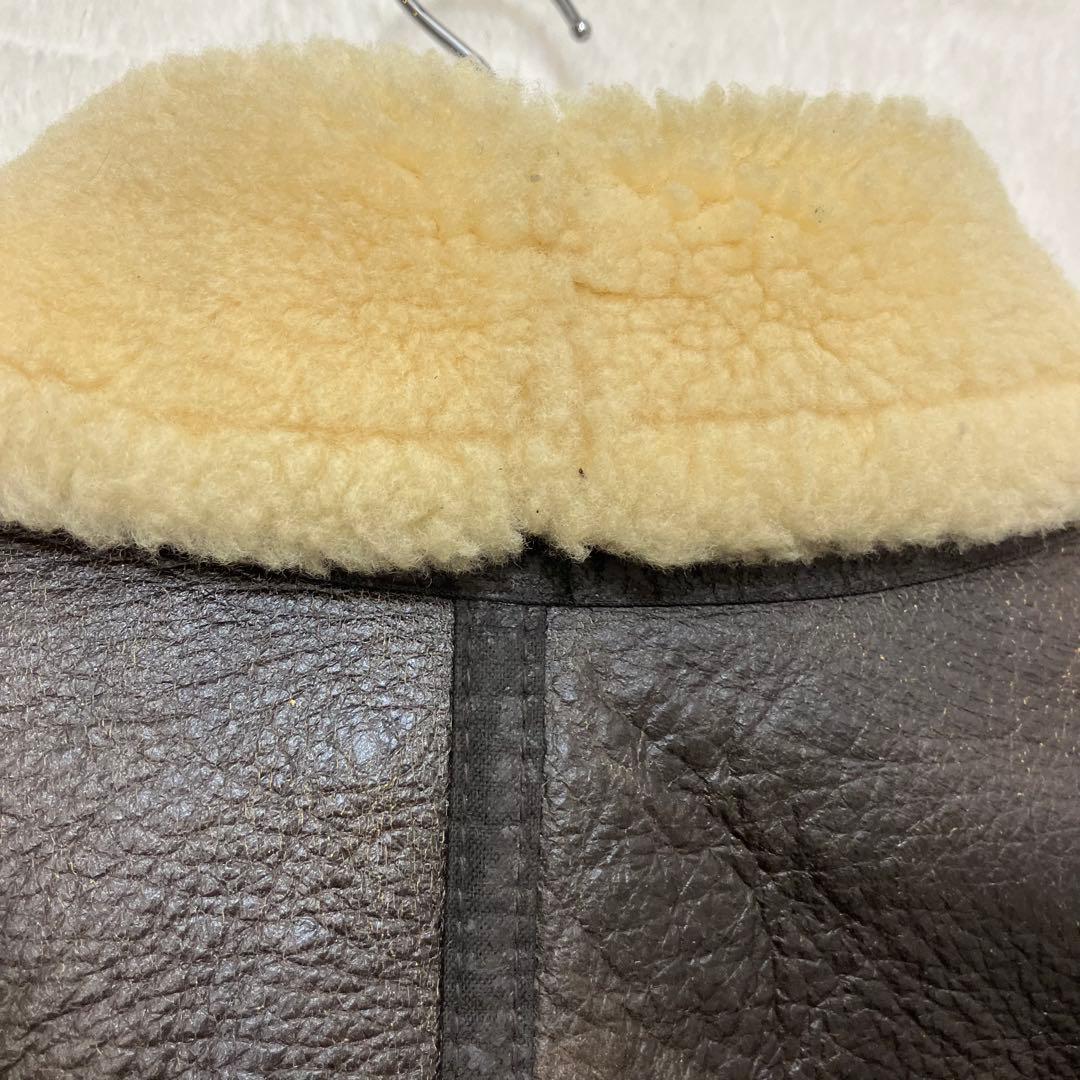 XL✨本革 羊革 レザー B-3 ムートン フライトジャケット ボア 肉厚