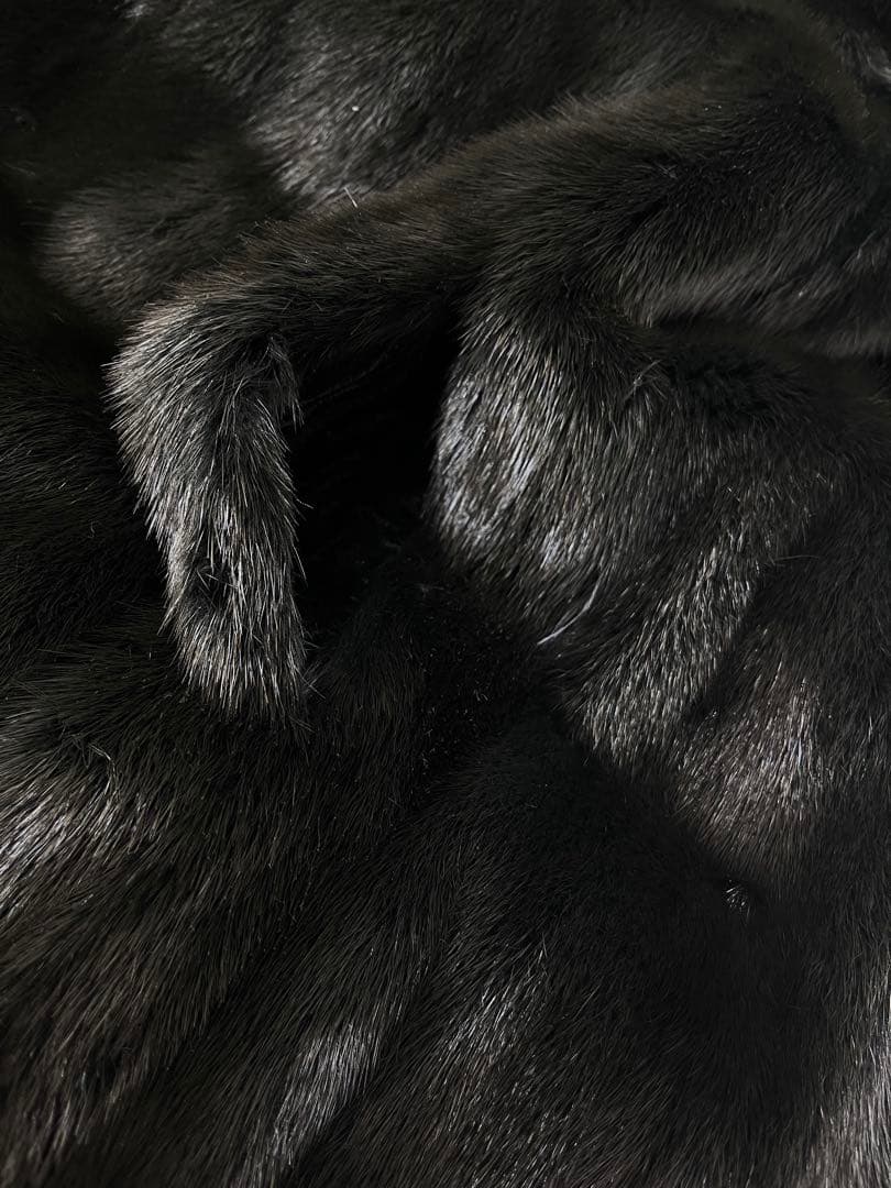 ★上質な肌触り★サガミンクロイヤル ファーコート ブラック