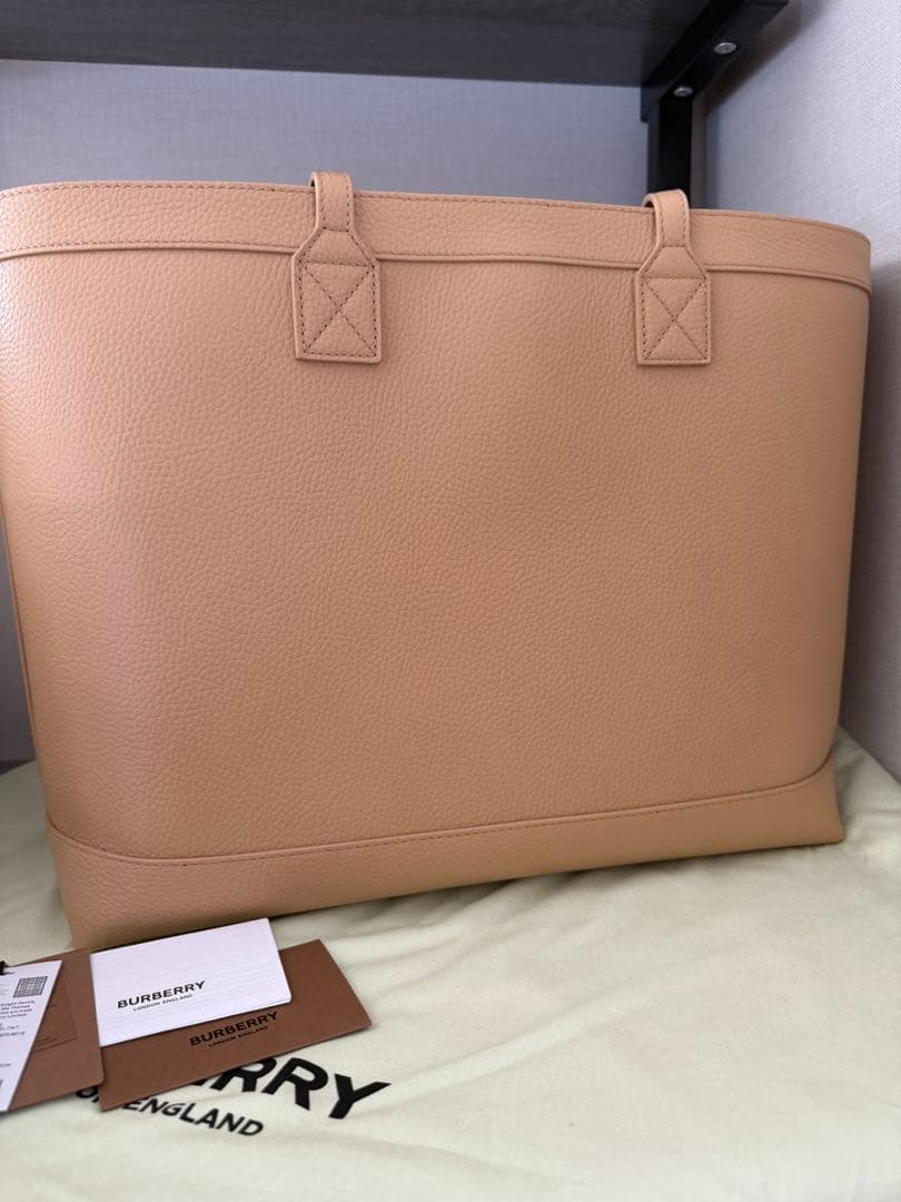 新品タグありBURBERRY MD LONDON バーバリーチェックレザートート