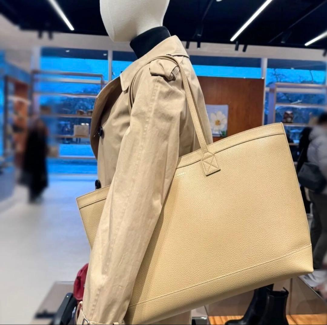 新品タグありBURBERRY MD LONDON バーバリーチェックレザートート