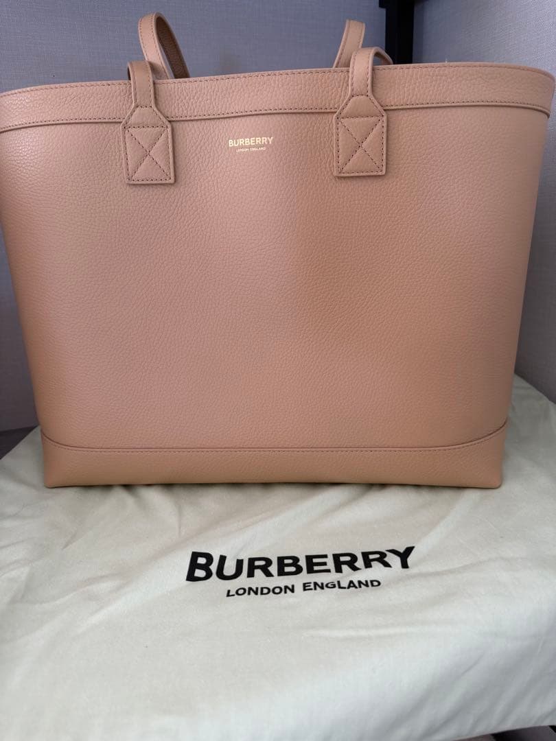 新品タグありBURBERRY MD LONDON バーバリーチェックレザートート
