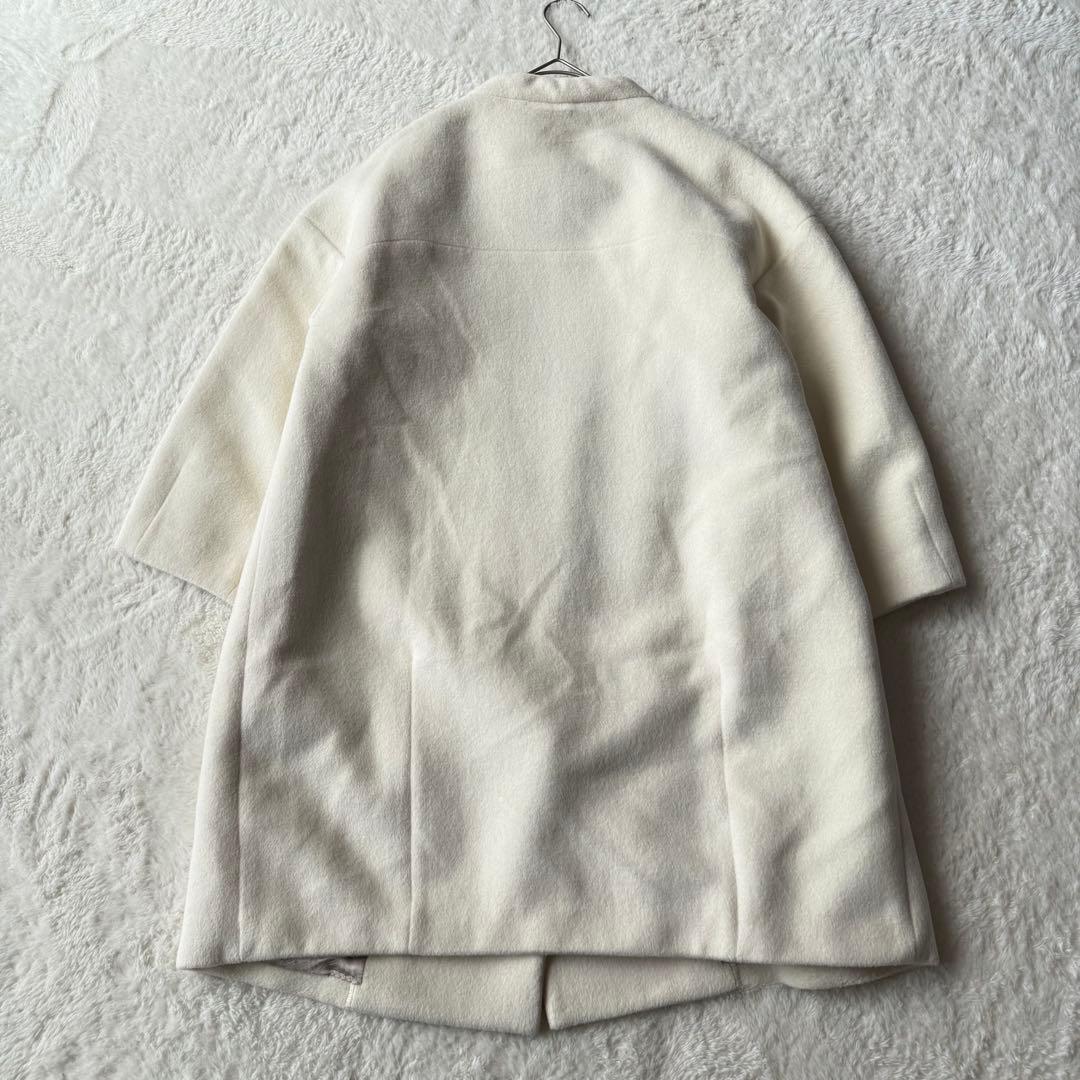 ヴィヴィアンタム ウール ロングコート アンゴラ混 0 ホワイト 美品 希少