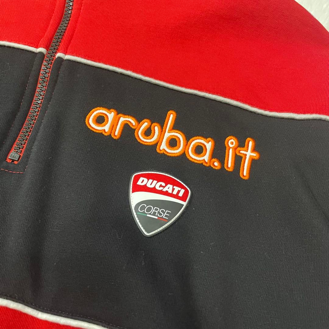 【美品】DucatiCORSEスポンサー付き　ジッパー付きトレーナー　正規品