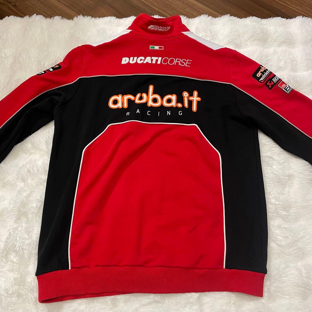 【美品】DucatiCORSEスポンサー付き　ジッパー付きトレーナー　正規品