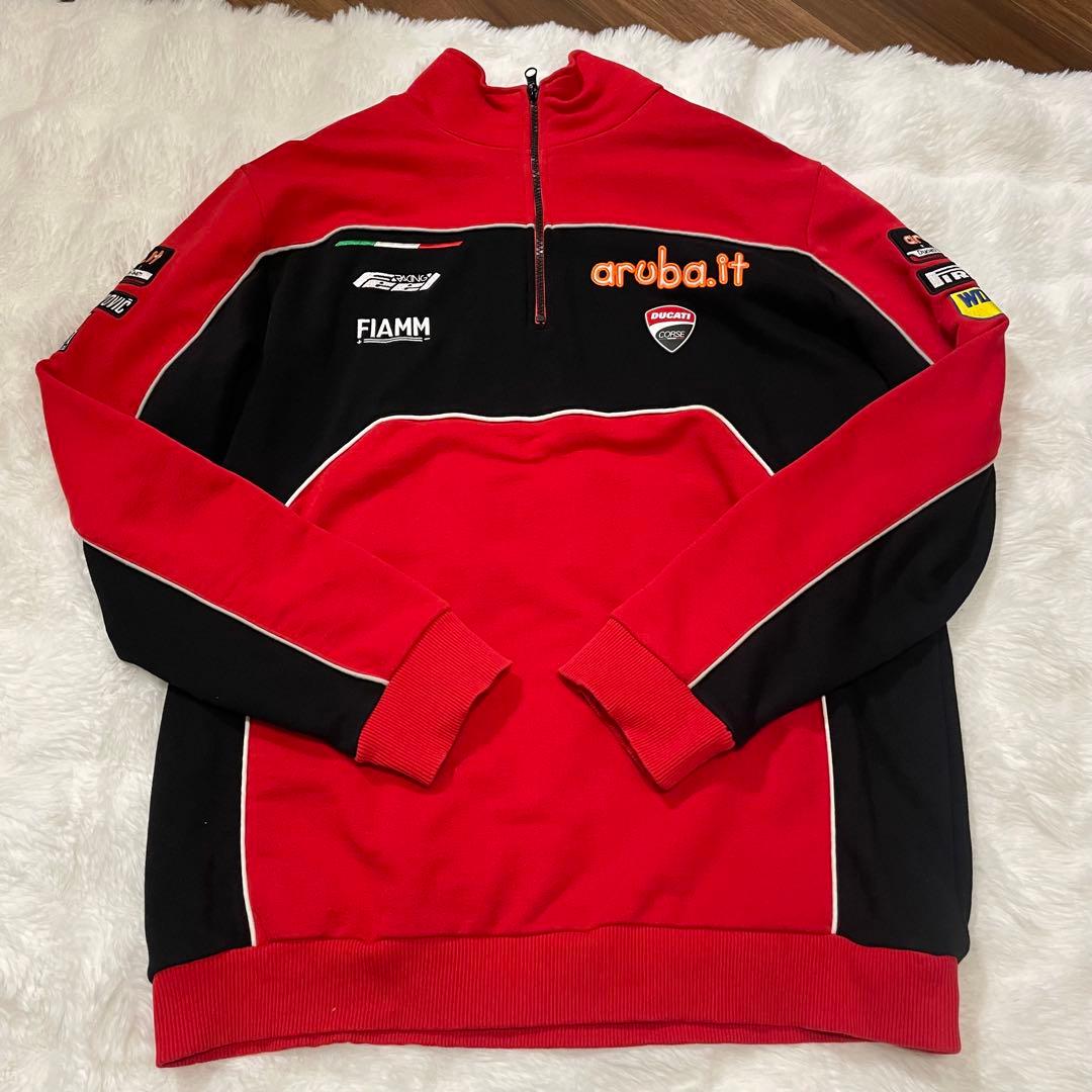 【美品】DucatiCORSEスポンサー付き　ジッパー付きトレーナー　正規品