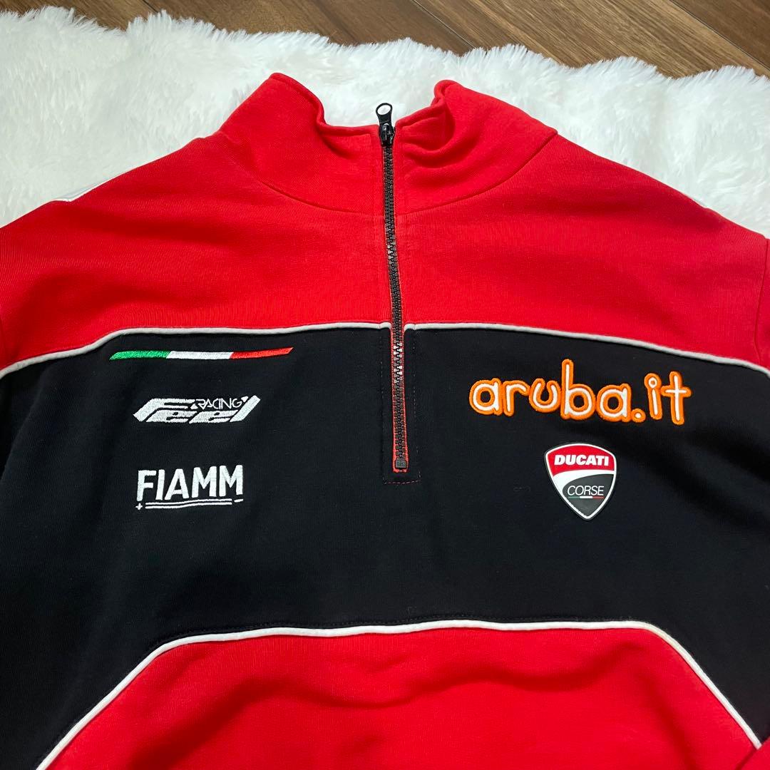 【美品】DucatiCORSEスポンサー付き　ジッパー付きトレーナー　正規品