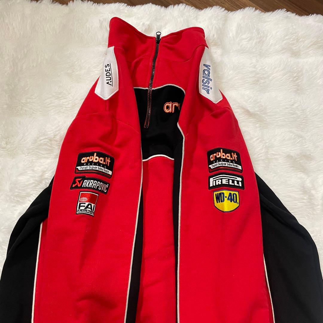 【美品】DucatiCORSEスポンサー付き　ジッパー付きトレーナー　正規品