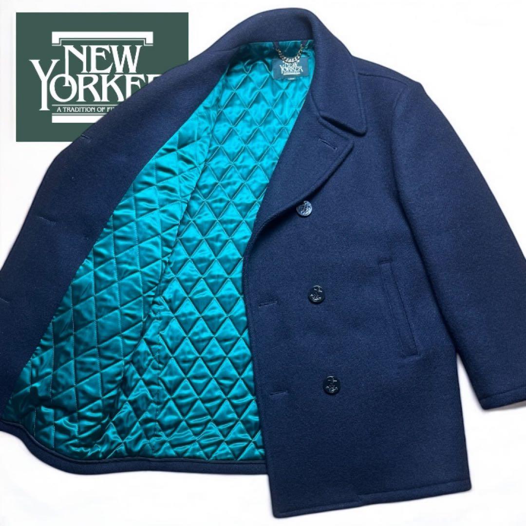 【極美品】NEWYORKER　Pコート　日本製　中綿キルティング　希少　Lサイズ