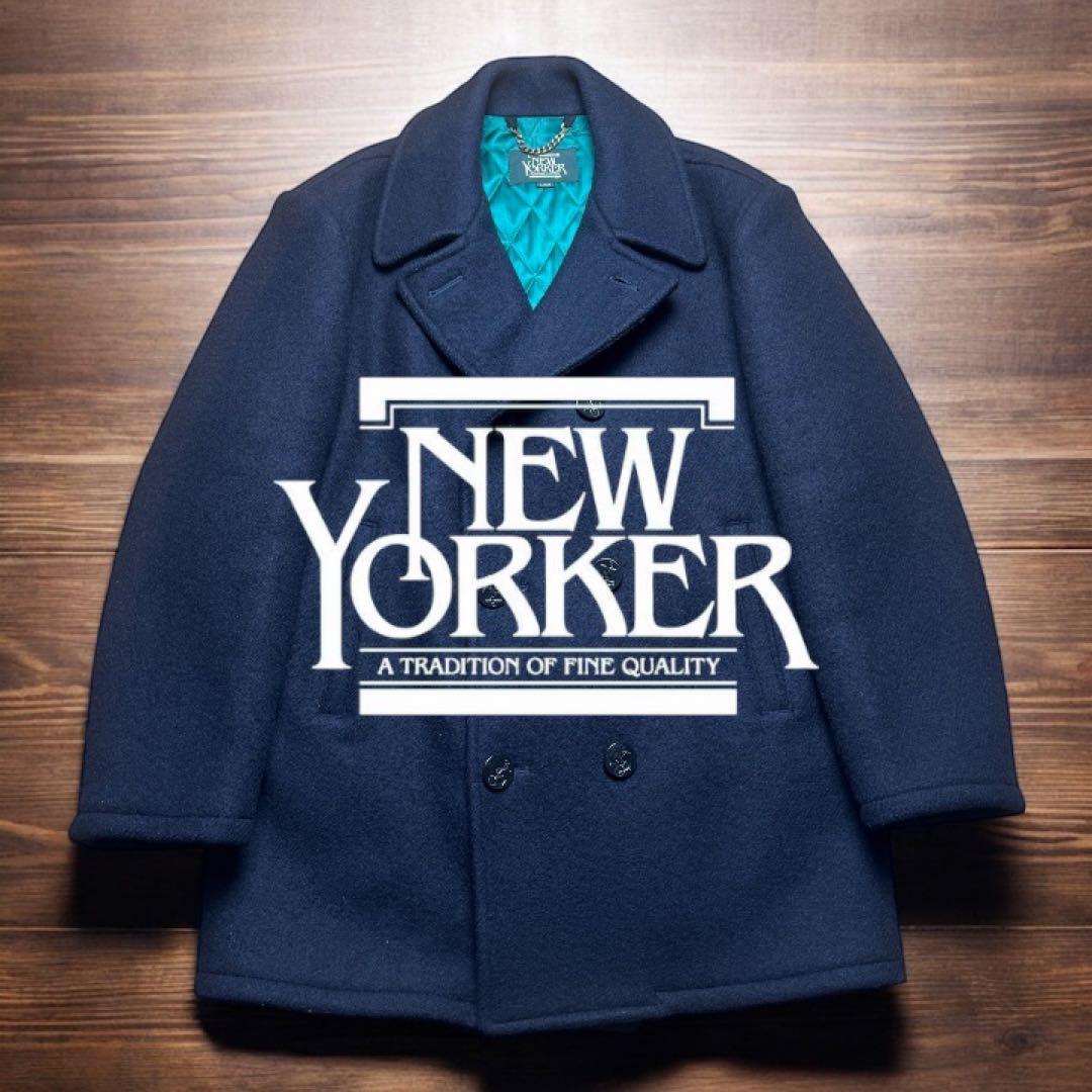 【極美品】NEWYORKER　Pコート　日本製　中綿キルティング　希少　Lサイズ