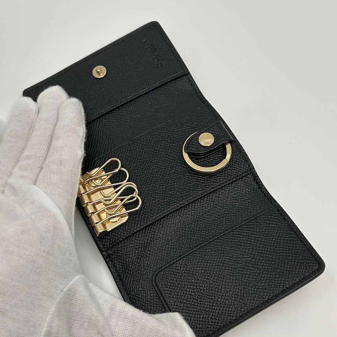 COACH ★大人気★ ファイブリング キーケース ブラック キーリング 新品