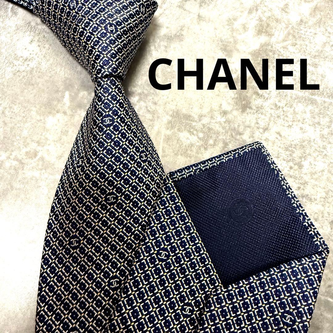 【✨極美品✨】CHANEL シャネル ネクタイ ココマーク シルク ビジネス