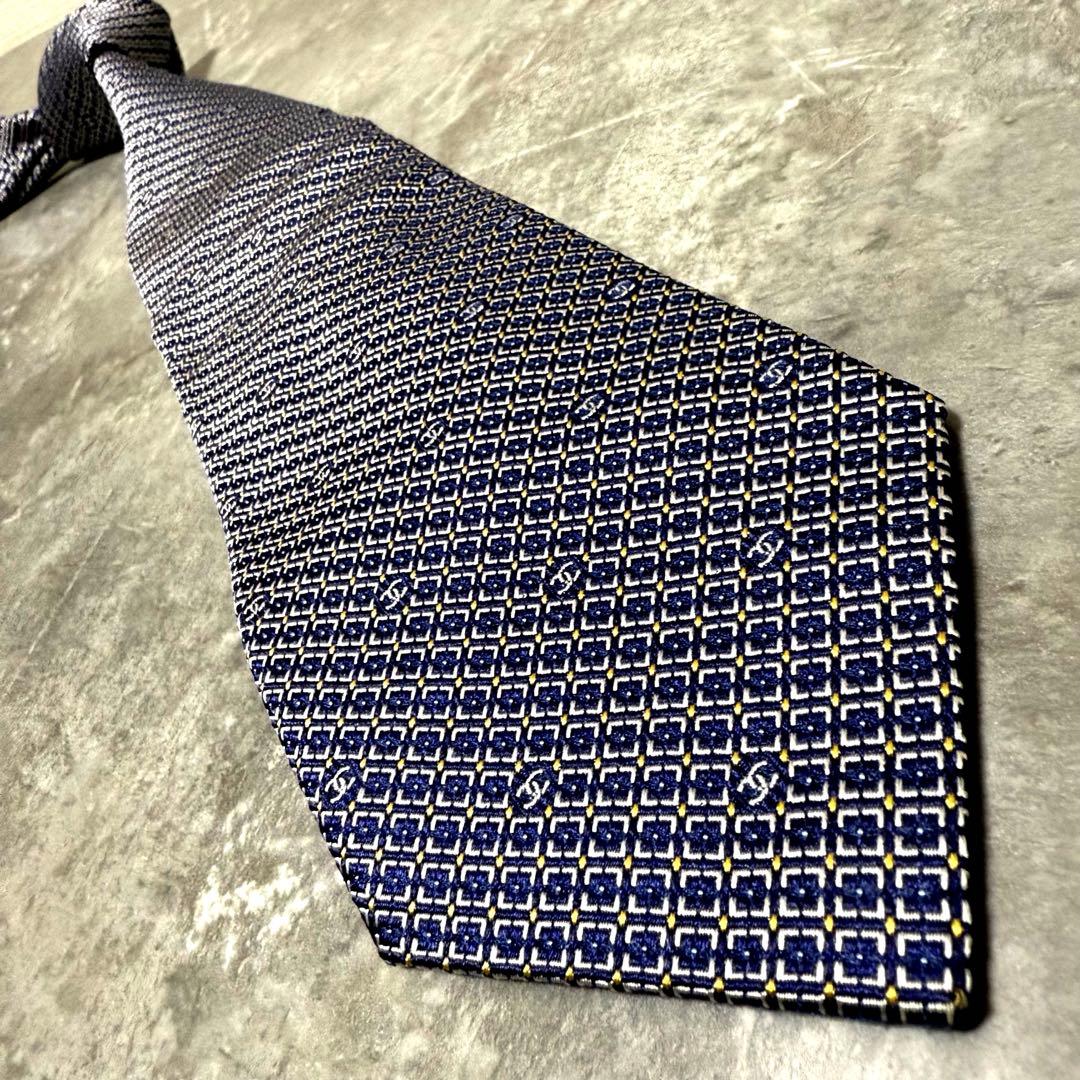 【✨極美品✨】CHANEL シャネル ネクタイ ココマーク シルク ビジネス