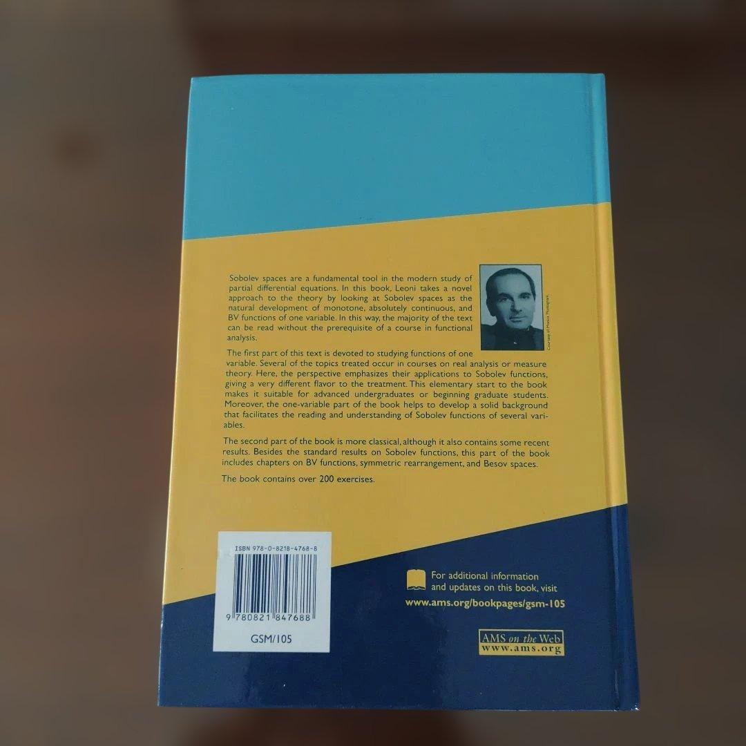 【ハードカバー】A First Course in Sobolev Spaces