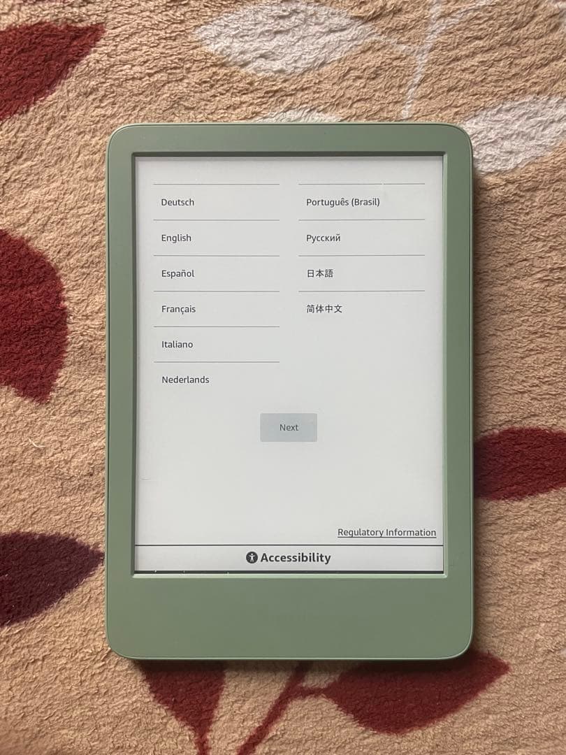 Kindle グリーン6インチ 16GB 11世代 純正カバー付き