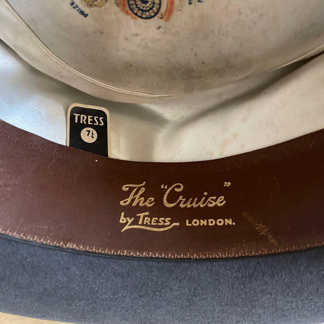 50's 60's イングランド製　ハット　チャコールグレー　7 1/4