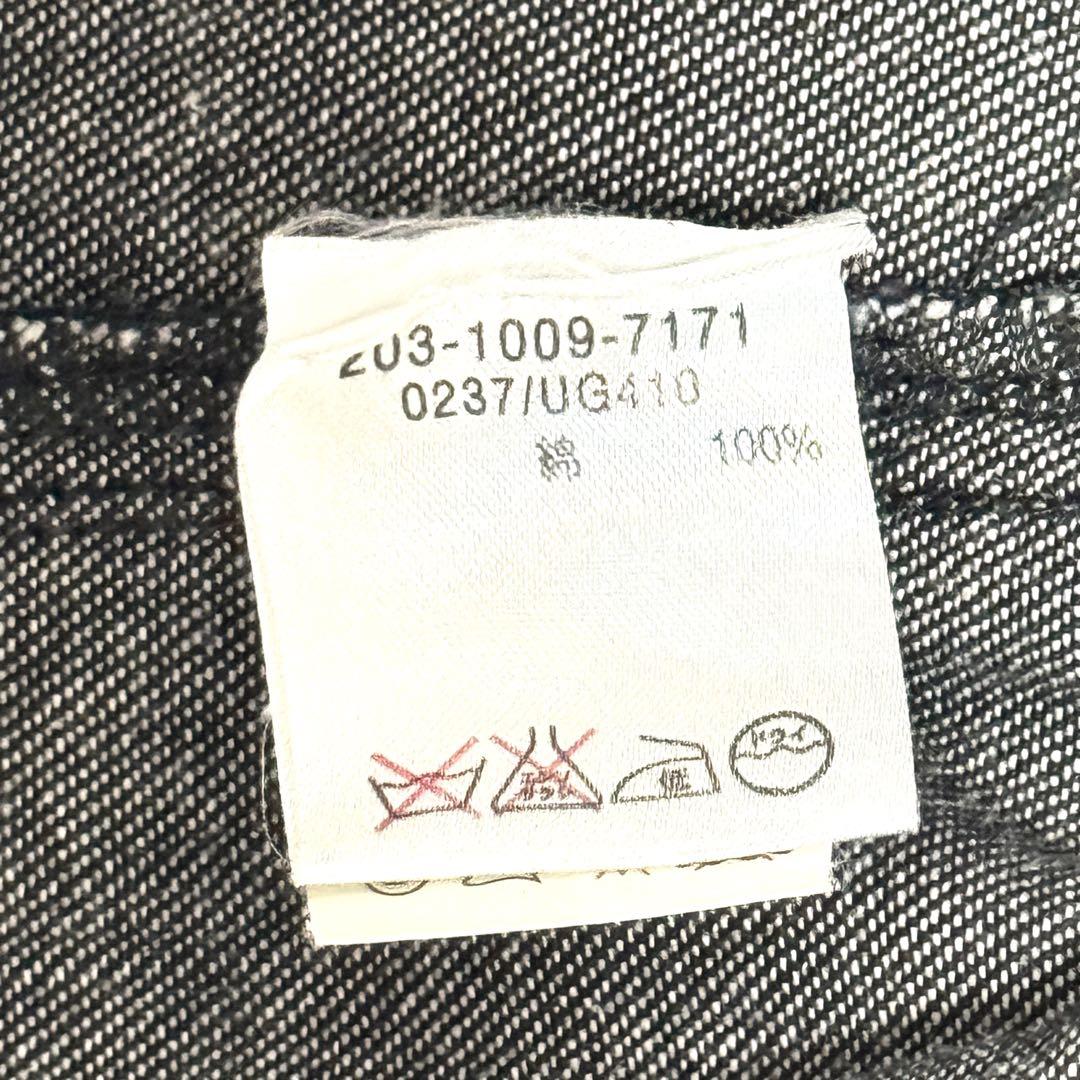 美品　グッチ デニムジャケット ブラック　コットン100%　サイズ42