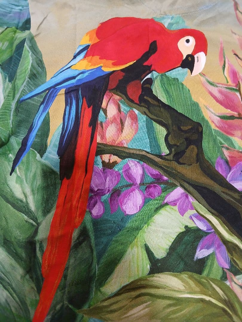 DOLCE&GABBANA　トラとオウムのプリントポロシャツ