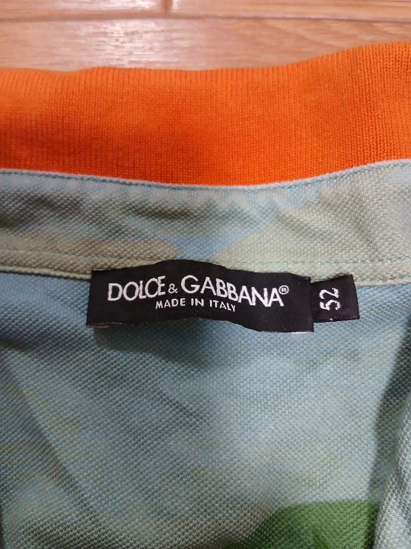 DOLCE&GABBANA　トラとオウムのプリントポロシャツ