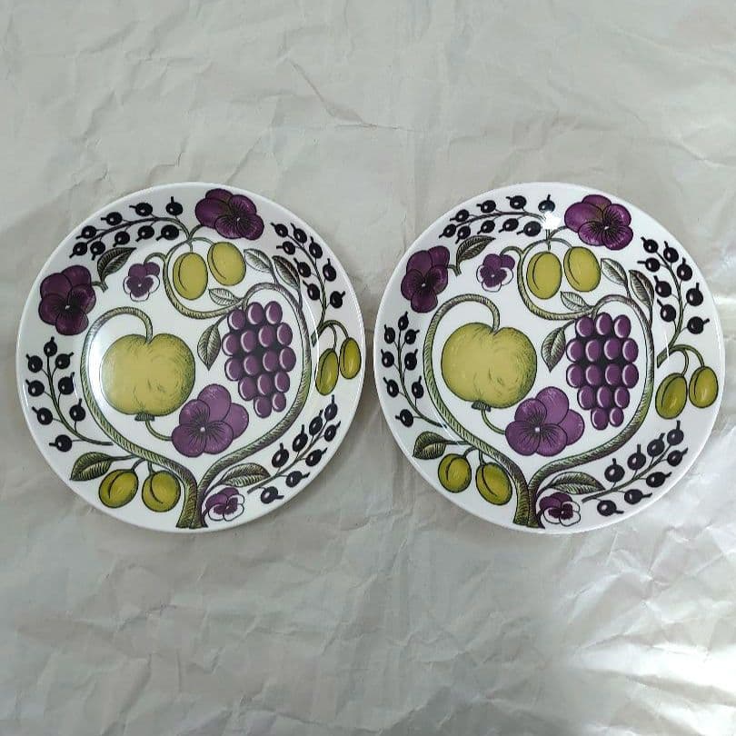 ARABIA パラティッシ パープル 21cmプレート 2枚セット 未使用品