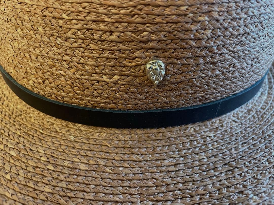 新品未使用タグ付きHELEN KAMINSKI ブラウン ラフィア帽子