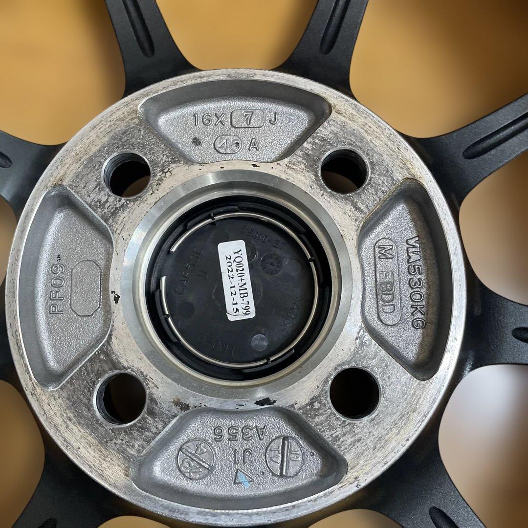 エンケイホイール16インチ7j4穴PCD100 インセット45.PF09.2本